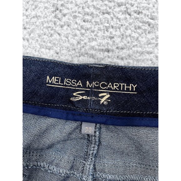 Melissa McCarthy Seven Dark Wash Slim Boot Denim Jeans Size 22 - Picture 9 of 12